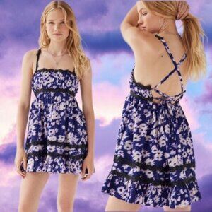 Urban Outfitters Eliana Strappy Back Floral Babydoll Dress NWOT
